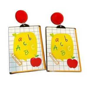 3/$20 Colorful Alphabet Learning Toy Earrings